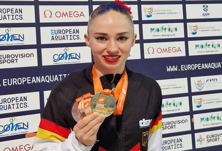 Bild zur News Synchronschwimmen: Klara Bleyer gewinnt ihre dritte EM-Medaille